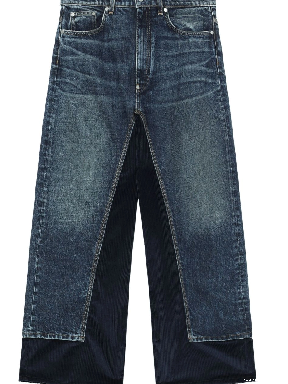 Cheap jeans contrasting straight-leg Women Stella McCartney 0326